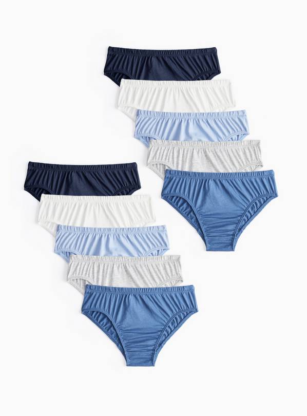 Core Blue Printed Briefs 10 Pack 5-6 years